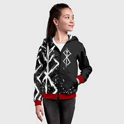 Толстовка на молнии детская КЛЕЙМО ЖЕРТВЫ - БЕРСЕРК, цвет: 3D-красный — фото 2