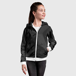 Толстовка на молнии детская КАРБОН ПОЛИГОНЫ, цвет: 3D-белый — фото 2