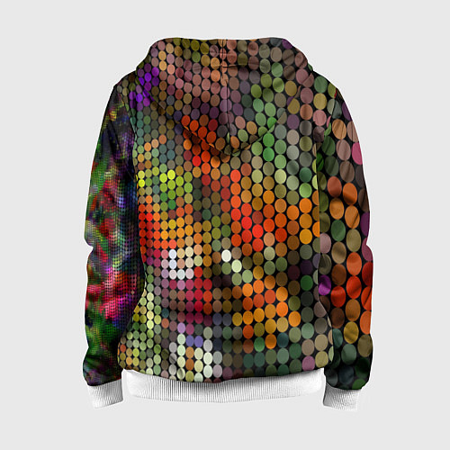 Детская толстовка на молнии Диско шар / 3D-Белый – фото 2