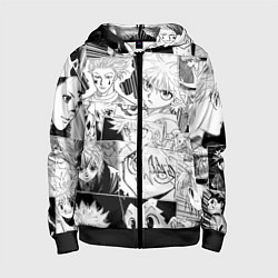 Толстовка на молнии детская Hunter x Hunter pattern, цвет: 3D-черный
