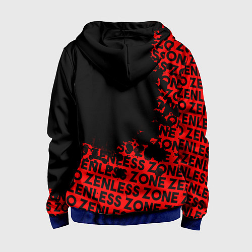 Детская толстовка на молнии Zenless Zone Zero капля арт / 3D-Синий – фото 2