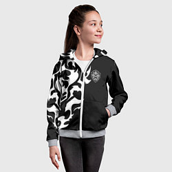 Толстовка на молнии детская ПРОКЛЯТЫЙ ЩИТ ВОСХОЖДЕНИЕ ГЕРОЯ, цвет: 3D-меланж — фото 2