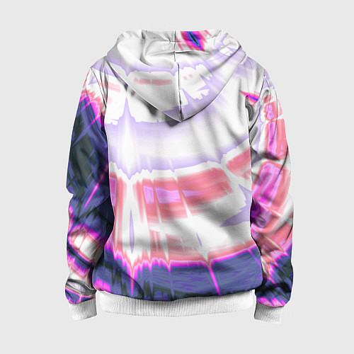 Детская толстовка на молнии Тай-дай Абстракция Tie-Dye / 3D-Белый – фото 2