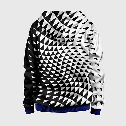 Детская толстовка на молнии Минималистический авангардный паттерн / 3D-Синий – фото 2