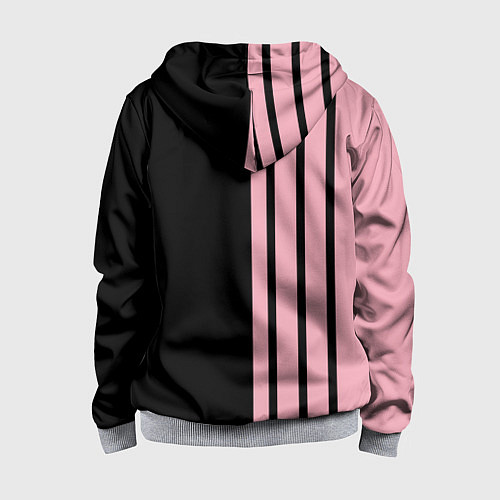 Детская толстовка на молнии BLACKPINK HALF BLACK-PINK MINI LOGO / 3D-Меланж – фото 2