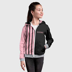 Толстовка на молнии детская BLACKPINK HALF BLACK-PINK MINI LOGO, цвет: 3D-меланж — фото 2