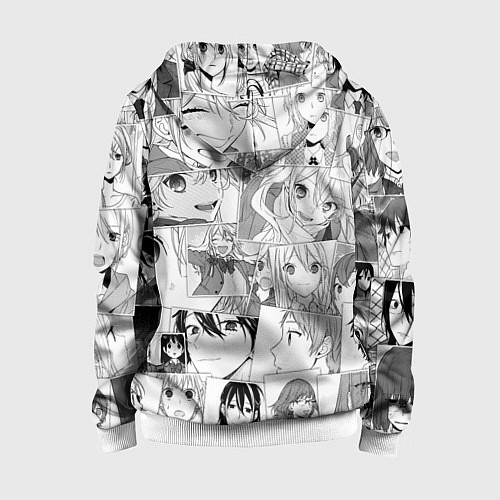 Детская толстовка на молнии Horimiya pattern / 3D-Белый – фото 2