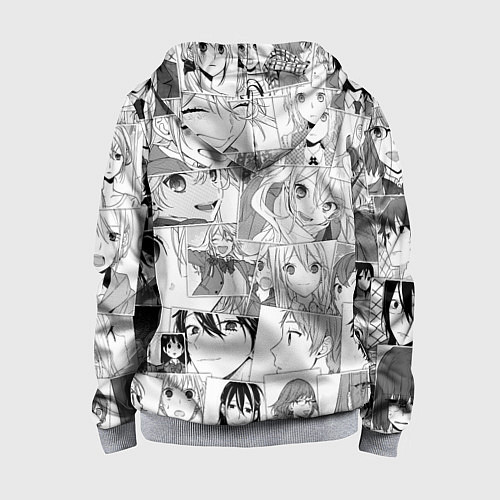 Детская толстовка на молнии Horimiya pattern / 3D-Меланж – фото 2