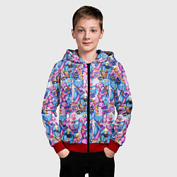 Толстовка на молнии детская POPPY PLAYTIME HAGGY WAGGY AND KISSY MISSY LOVE, цвет: 3D-красный — фото 2