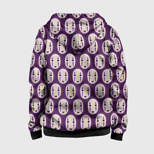 Детская толстовка на молнии Kaonashi Faces / 3D-Черный – фото 2