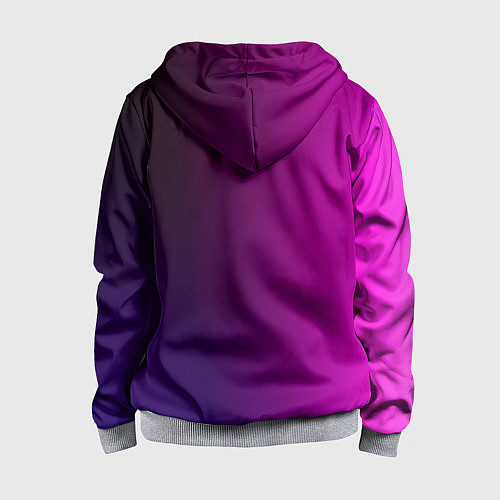 Детская толстовка на молнии VIOLET gradient / 3D-Меланж – фото 2