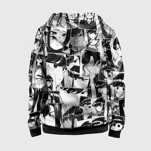 Детская толстовка на молнии Komi san pattern / 3D-Черный – фото 2