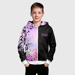 Толстовка на молнии детская BLACKPINK HALF COLORS, цвет: 3D-белый — фото 2