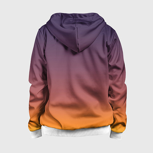 Детская толстовка на молнии Sunset Gradient / 3D-Белый – фото 2