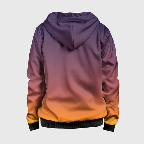 Детская толстовка на молнии Sunset Gradient / 3D-Черный – фото 2