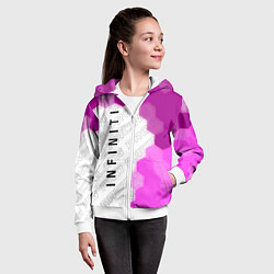 Толстовка на молнии детская Infiniti Pro Racing, цвет: 3D-белый — фото 2