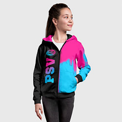 Толстовка на молнии детская PSV Neon Gradient, цвет: 3D-черный — фото 2
