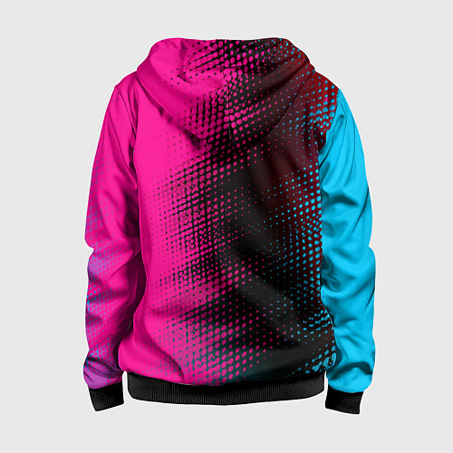 Детская толстовка на молнии Great Wall Neon Gradient FS / 3D-Черный – фото 2