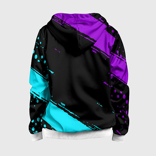 Детская толстовка на молнии Фредди - neon / 3D-Белый – фото 2