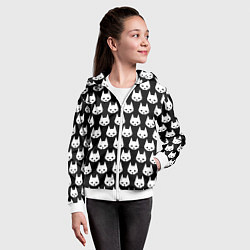 Толстовка на молнии детская Stray Pattern, цвет: 3D-белый — фото 2