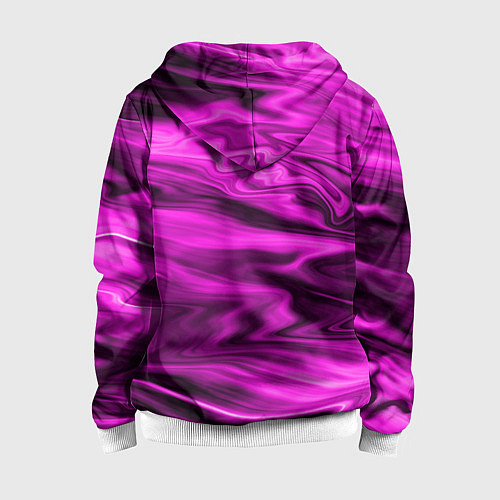 Детская толстовка на молнии Розово-пурпурный закат / 3D-Белый – фото 2