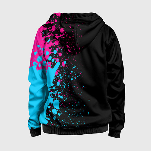 Детская толстовка на молнии Benfica - Neon Gradient / 3D-Черный – фото 2