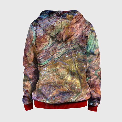 Детская толстовка на молнии Горная порода возраст которых превышает 3,6 миллиа / 3D-Красный – фото 2