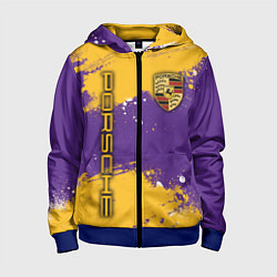 Детская толстовка на молнии PORSCHE- LAKERS COLORS