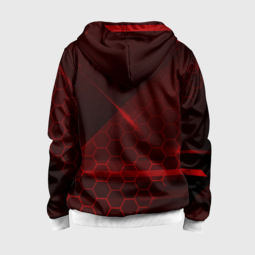 Детская толстовка на молнии Ac milan Соты / 3D-Белый – фото 2