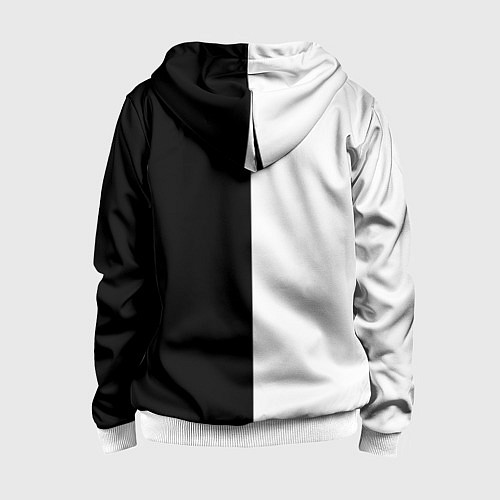 Детская толстовка на молнии MINIMALISM - BLACK AND WHITE / 3D-Белый – фото 2