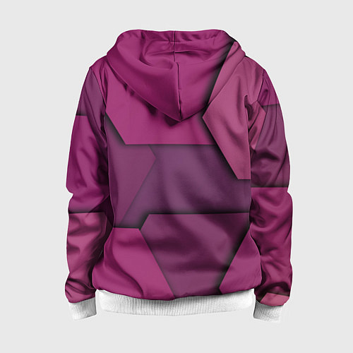 Детская толстовка на молнии Геометрические фигуры в движении / 3D-Белый – фото 2