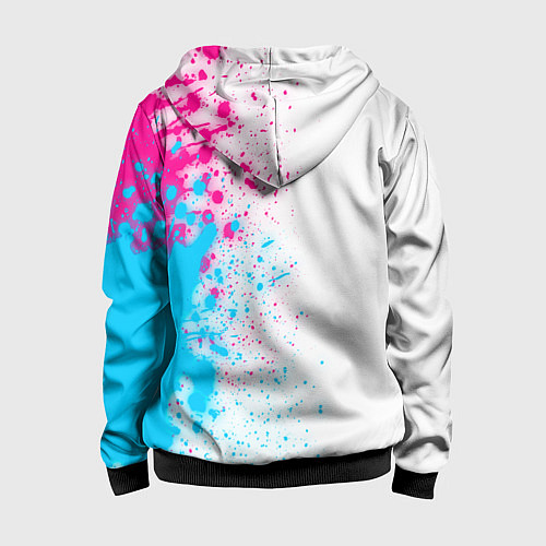 Детская толстовка на молнии Lazio neon gradient style: по-вертикали / 3D-Черный – фото 2