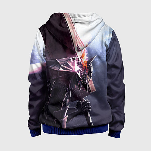 Детская толстовка на молнии Берсерк С Мечечём На Плече / 3D-Синий – фото 2