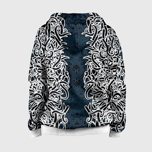 Детская толстовка на молнии Белый шум / 3D-Белый – фото 2