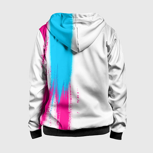 Детская толстовка на молнии Peugeot neon gradient style: по-вертикали / 3D-Черный – фото 2