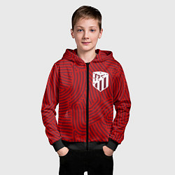 Толстовка на молнии детская Atletico Madrid отпечатки, цвет: 3D-черный — фото 2