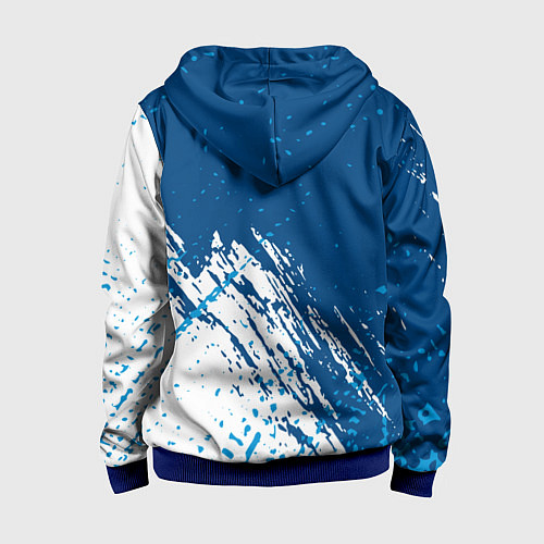 Детская толстовка на молнии Mazda - краска / 3D-Синий – фото 2