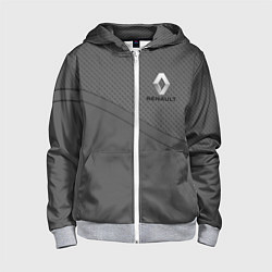 Детская толстовка на молнии Renault - серая абстракция