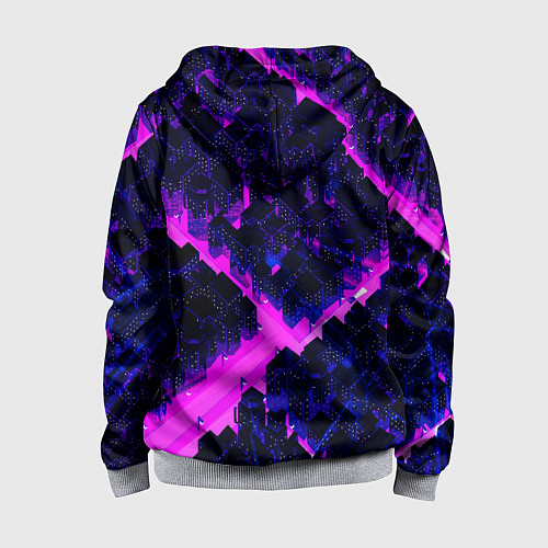 Детская толстовка на молнии Спящий город / 3D-Меланж – фото 2