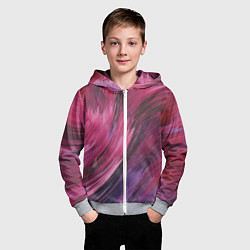 Толстовка на молнии детская Текстура буря красок, цвет: 3D-меланж — фото 2