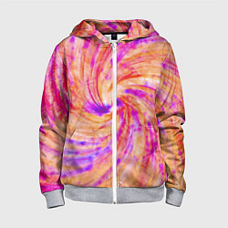 Детская толстовка на молнии Color swirls