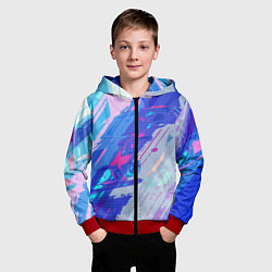 Толстовка на молнии детская Машина в градиенте, цвет: 3D-красный — фото 2