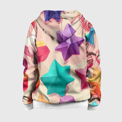 Детская толстовка на молнии Сладости в стиле аниме / 3D-Белый – фото 2