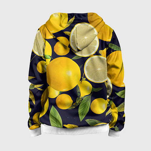 Детская толстовка на молнии Лимонные дольки / 3D-Белый – фото 2