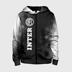 Толстовка на молнии детская Inter sport на темном фоне: по-вертикали, цвет: 3D-черный