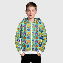 Толстовка на молнии детская Stardew Valley pattern, цвет: 3D-белый — фото 2