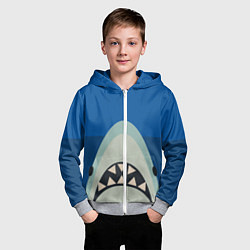 Толстовка на молнии детская Монстр Океана, цвет: 3D-меланж — фото 2
