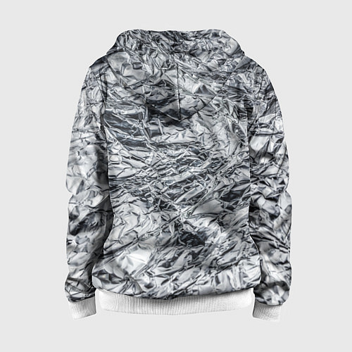 Детская толстовка на молнии Фольга и серебро в модном дизайне / 3D-Белый – фото 2