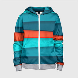 Толстовка на молнии детская Геометрические непараллельные пластины, цвет: 3D-меланж