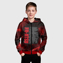 Толстовка на молнии детская Jiu-Jitsu Bazilian Black-Red, цвет: 3D-красный — фото 2